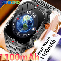 SENBONO Smartwatch Men Bluetooth Call Fitness Tracker Heart Rate Monitor with 1100mah Battery Sport Smart Watch IP68 Waterproof