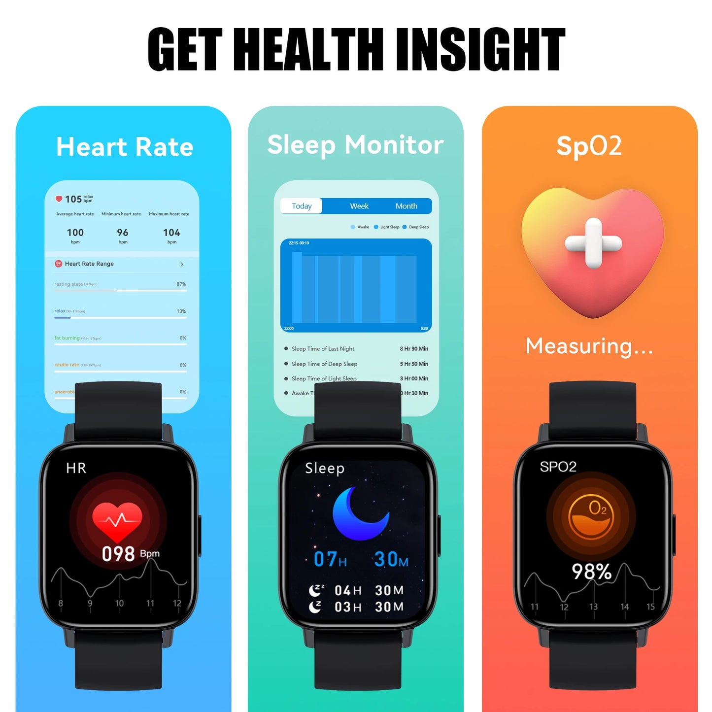 LaNikar New Smartwatch for Women Men, 1.69’’ HD Touch Screen Bluetooth Dial/Answer, Waterproof Health Monitor Step Counter