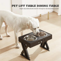 Stainless Steel Dog Bowls Stand Feeders Adjustable height Foldable Pet Feeder with Large Capacity for Small Medium Large Dogs