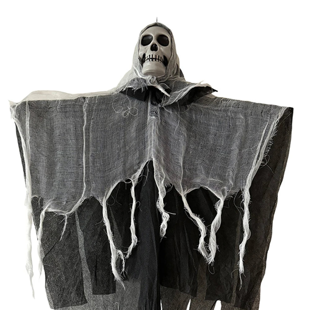 Halloween Hanging Ghost with Lights Hanging Skull Horror Ghost Grim Reapers for Haunted House Halloween Party Decoration