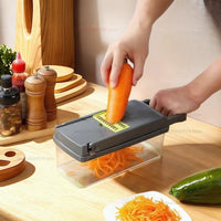 14/16 In 1 Vegetable Slicer Food Chopper Cutter Grater Cheese Onion Shredder Kitchen Tool for Carrots Tomatoes and Fruits