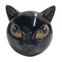 Halloween Black Cat Sculpture Resin Tabletop Cat Statue Unique Cat Figure Elegant Home Decor Gifts for Cat Lovers Women Men