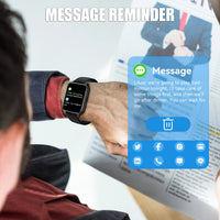 LaNikar New Smartwatch for Women Men, 1.69’’ HD Touch Screen Bluetooth Dial/Answer, Waterproof Health Monitor Step Counter