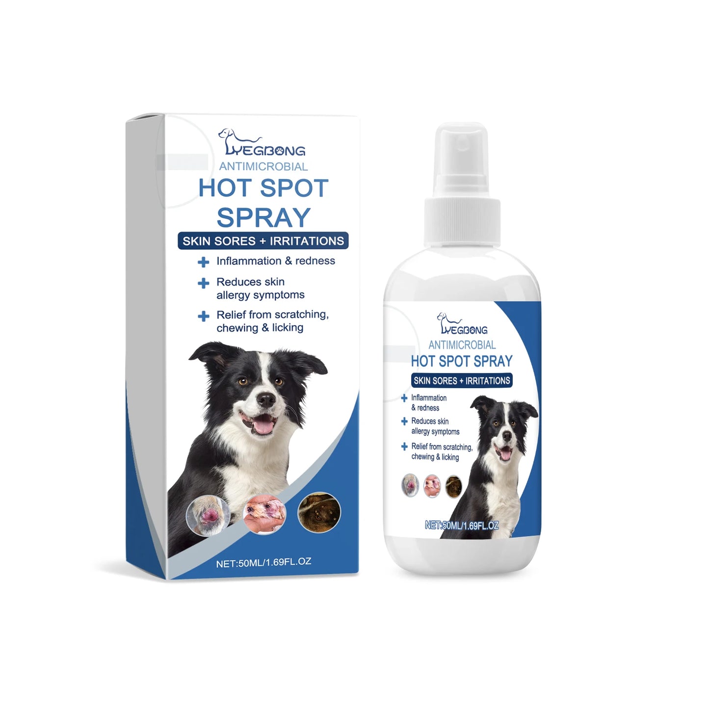 50ml Pet Fur Treatment Spray for dog and cat fur gentle cleansing treatment promotes bright and shiny skin repair of pet dog fur