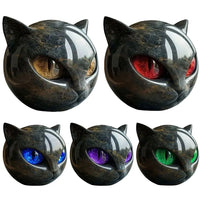 Halloween Black Cat Sculpture Resin Tabletop Cat Statue Unique Cat Figure Elegant Home Decor Gifts for Cat Lovers Women Men