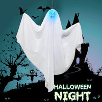 Halloween Hanging Ghost Scary Skull Gauze Party Skull Skeleton Ghost Ornament Horror Props Outdoor Entrance Decoration Props