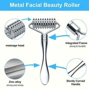 Stainless Steel Facial Massage Roller Gua Sha Tool Massager for Face Full Body Beauty SPA Skin Care Tools Acupressure Massager