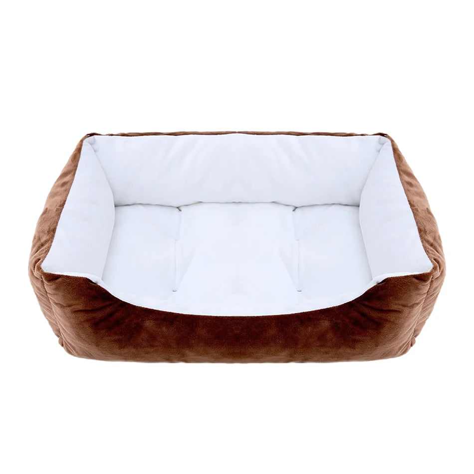 Bed for Dog Cat Pet Square Plush Kennel Medium Small Dog Sofa Bed Cushion Pet Calming Dog Bed House Pet Supplies Accessories