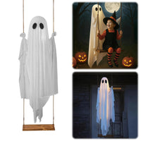 Halloween Hanging Swing Ghost Halloween Decoration With String Lights Ghost Cute Ghost Battery Powered Spooky Ghost Ornament