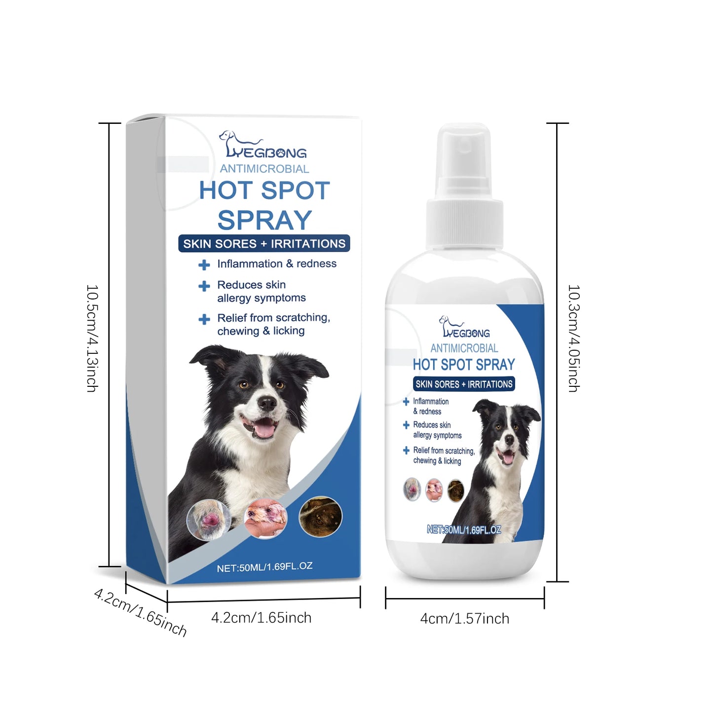 50ml Pet Fur Treatment Spray for dog and cat fur gentle cleansing treatment promotes bright and shiny skin repair of pet dog fur