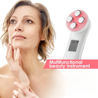 Facial Beauty Device With 5 Color And 5 Massage Mode, Household SPA Skincare Equipmen, Face Massager, Neck Massager, USB Recharg