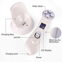 Facial Beauty Device With 5 Color And 5 Massage Mode, Household SPA Skincare Equipmen, Face Massager, Neck Massager, USB Recharg