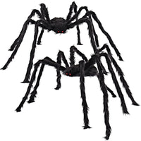 30/50/75/90/125/150cm Halloween Glowing Spider Plush Spider Ornament LED Light Effect Spider Halloween Festival Decorative