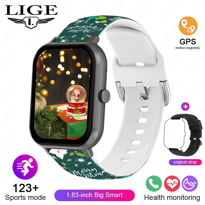 LIGE New Smart Watch Women Bluetooth Call Watch Fitness Tracker Waterproof Sport Smart Clock Fashion Ladies Men Smartwatch Woman