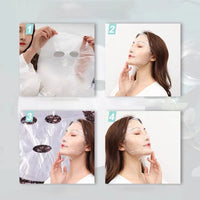 Disposable Face Plastic Film Full Face Cleaner Mask Neck Stickers Paper Transparent PE Masks Wrap Facial Beauty Healthy Tool