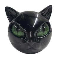 Halloween Black Cat Sculpture Resin Tabletop Cat Statue Unique Cat Figure Elegant Home Decor Gifts for Cat Lovers Women Men