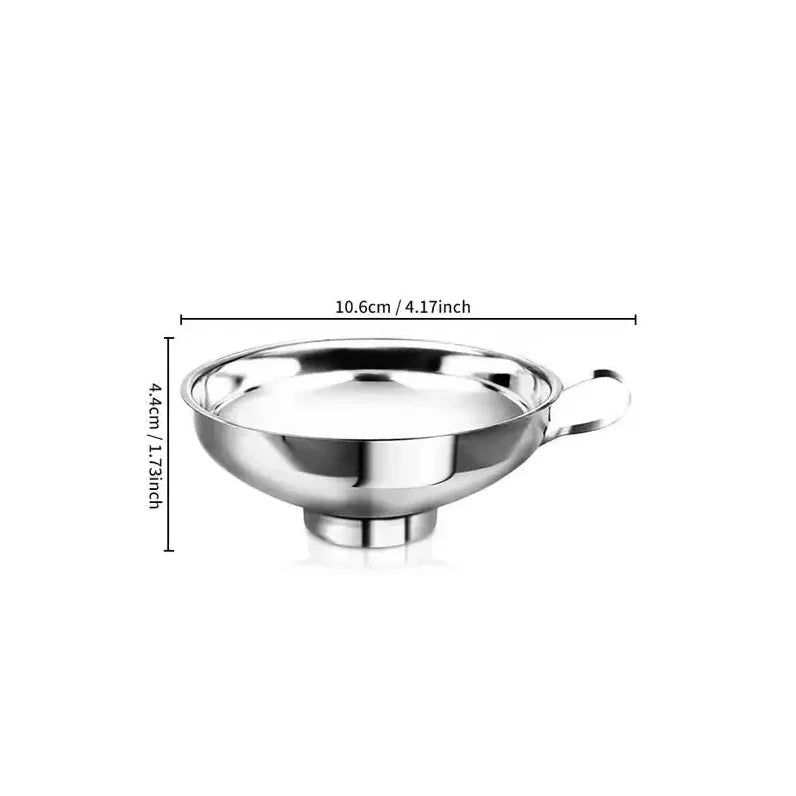 1.49" & 2.12" Funnel  Stainless Steel Kitchen Tools Funnel Wide Mouth For Oil Wine Water Spices Filter Canning Jam