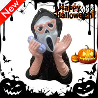 Creative Halloween Resin Ornament Screaming Girl Telephone Ghost Statue Decor Halloween Decoration Ornament Halloween Desk Decor