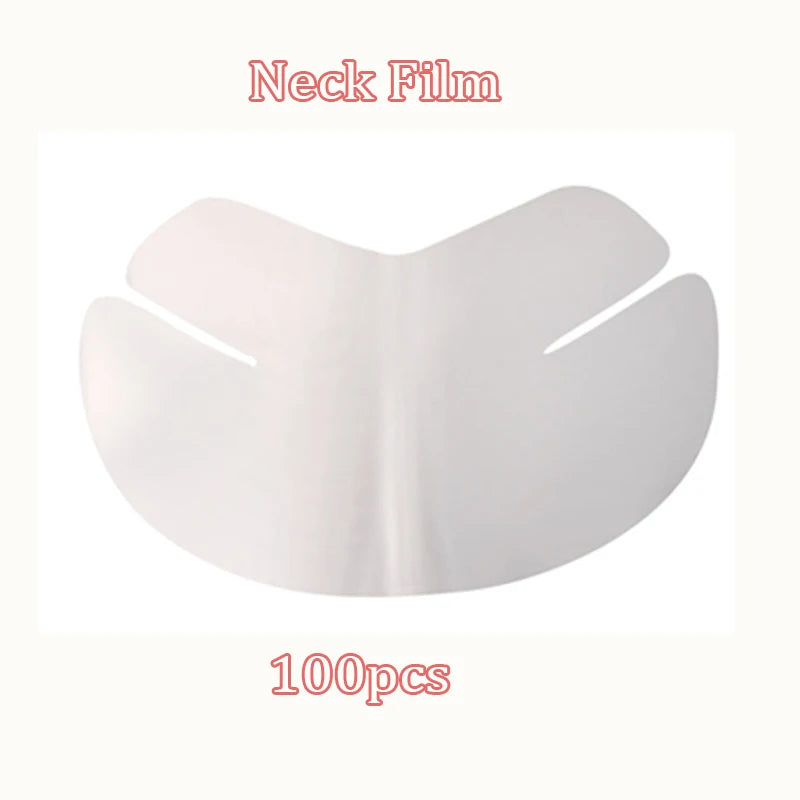 Disposable Face Plastic Film Full Face Cleaner Mask Neck Stickers Paper Transparent PE Masks Wrap Facial Beauty Healthy Tool
